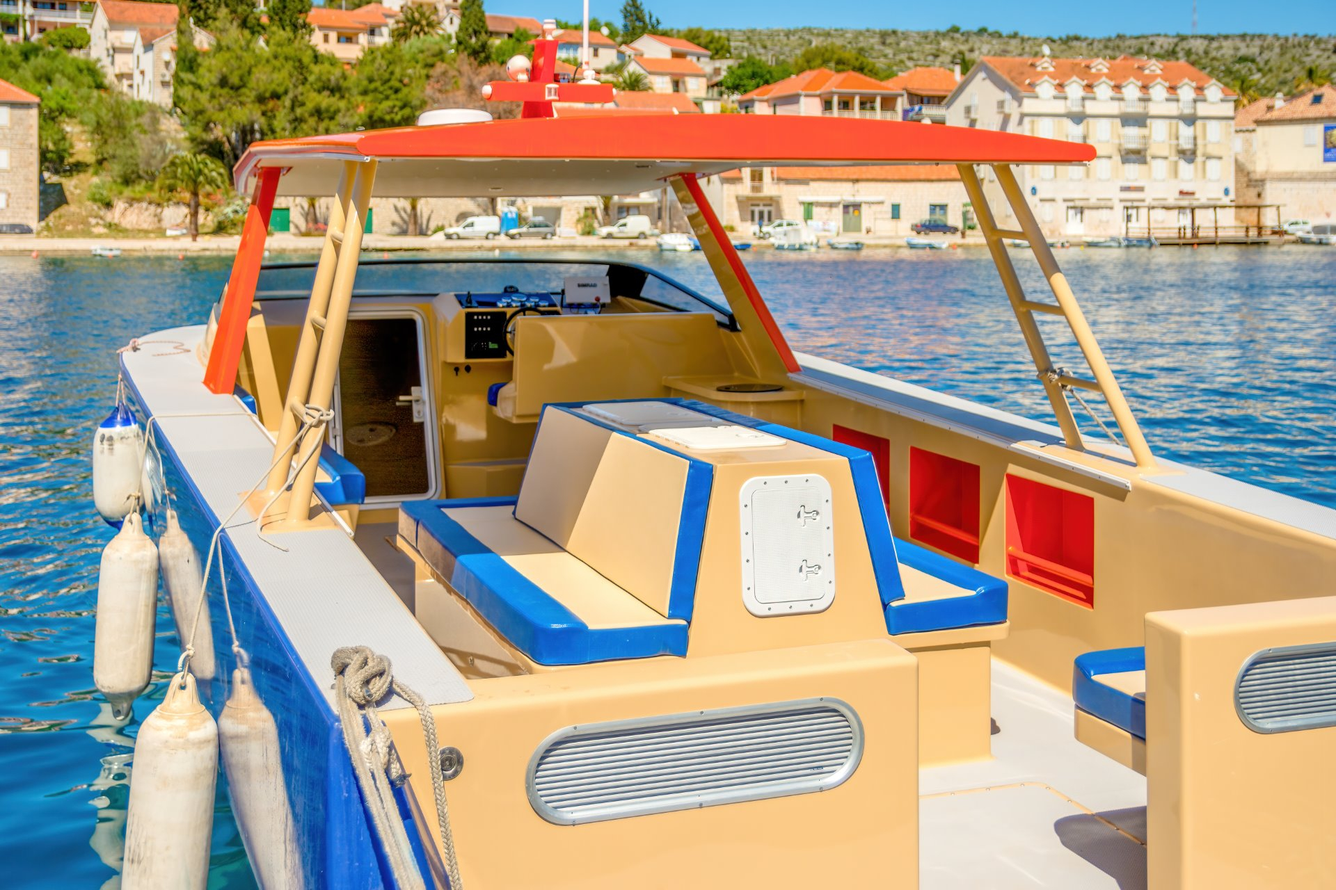 Interieur of luxury boat