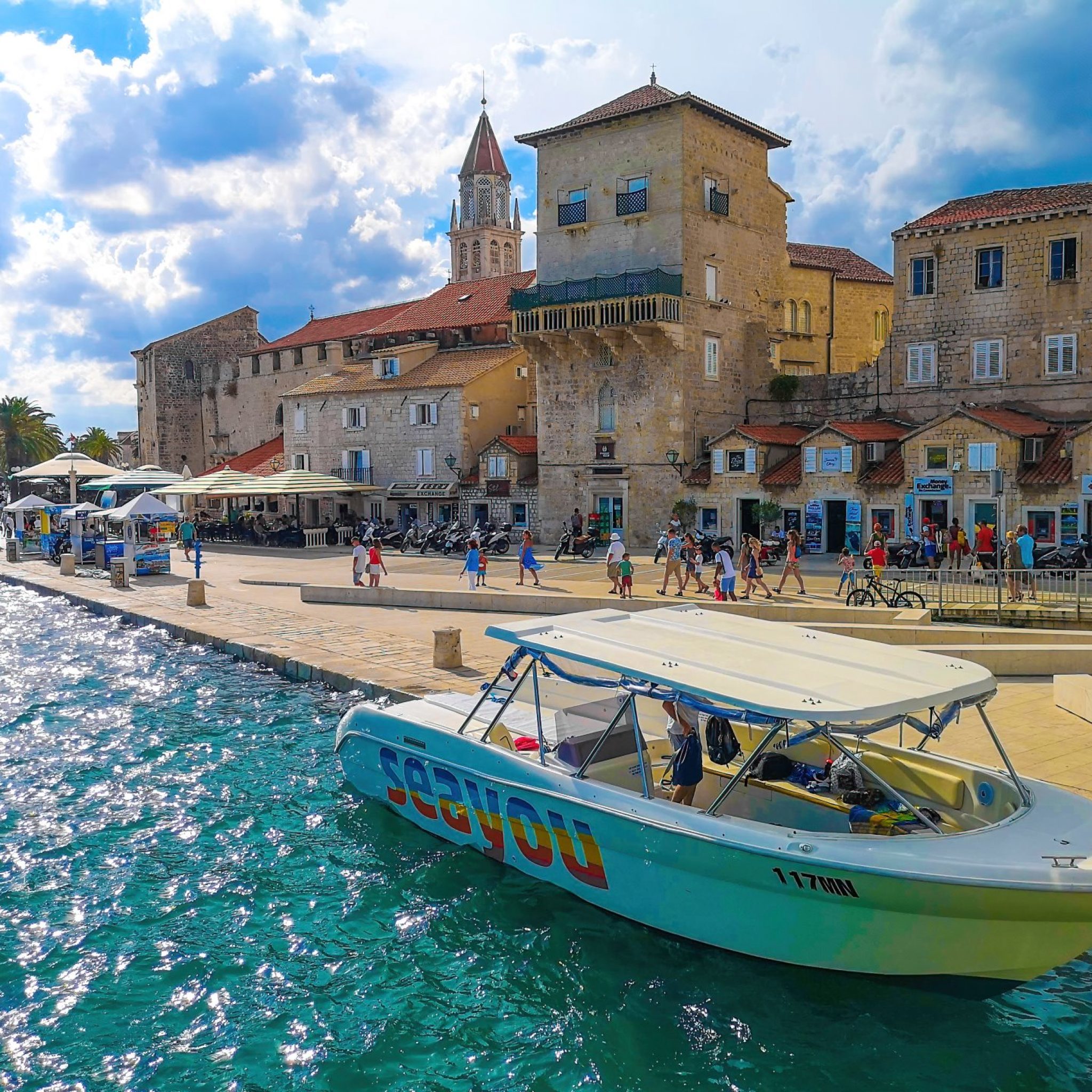 SeaYou boat docked at Trogir town