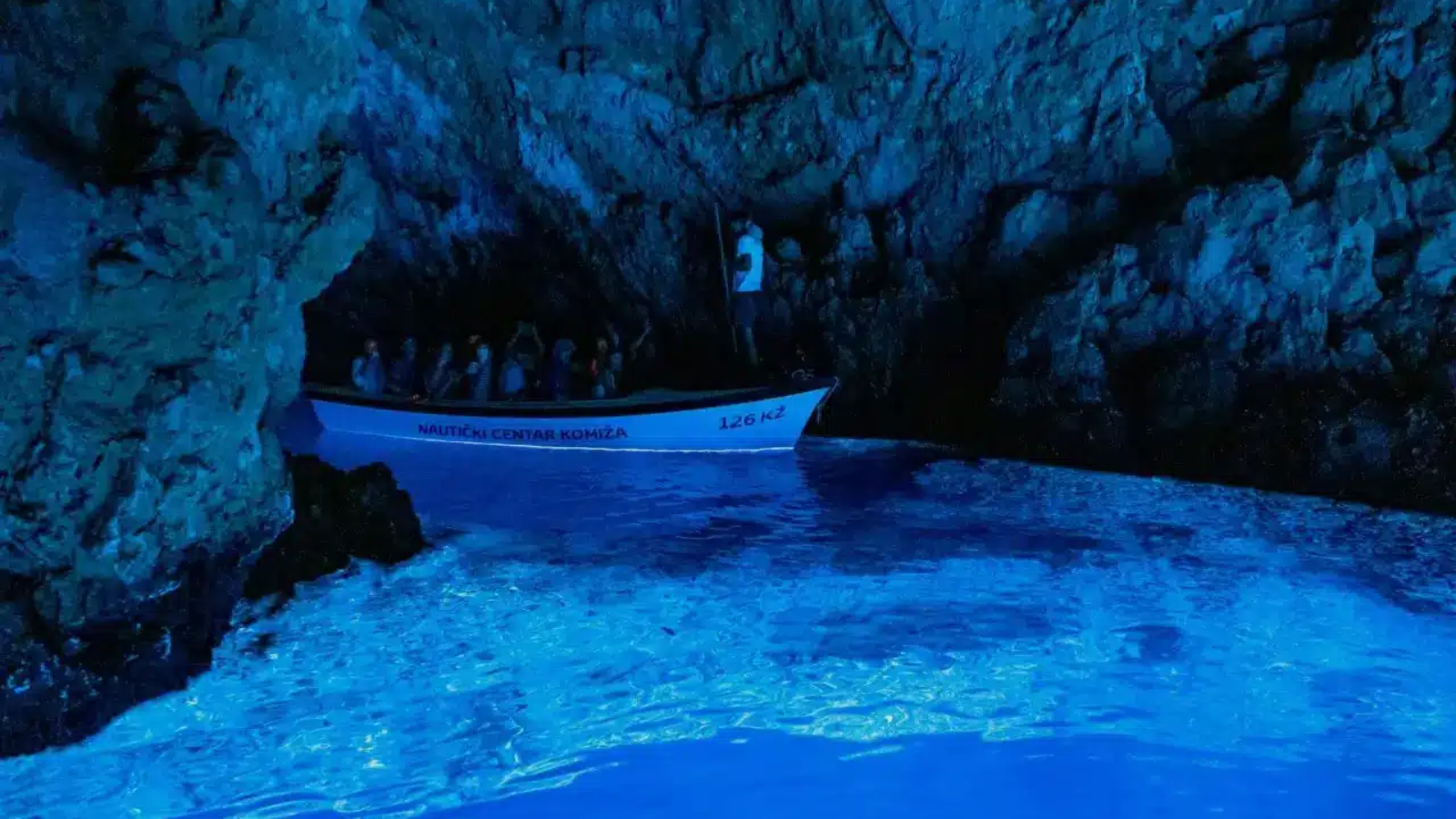 Interior of the Blue Cave in Croatia