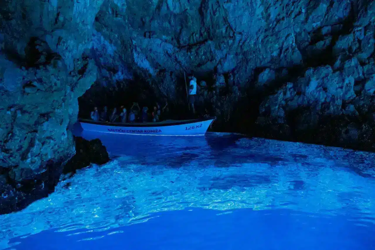 Interior of the Blue Cave in Croatia