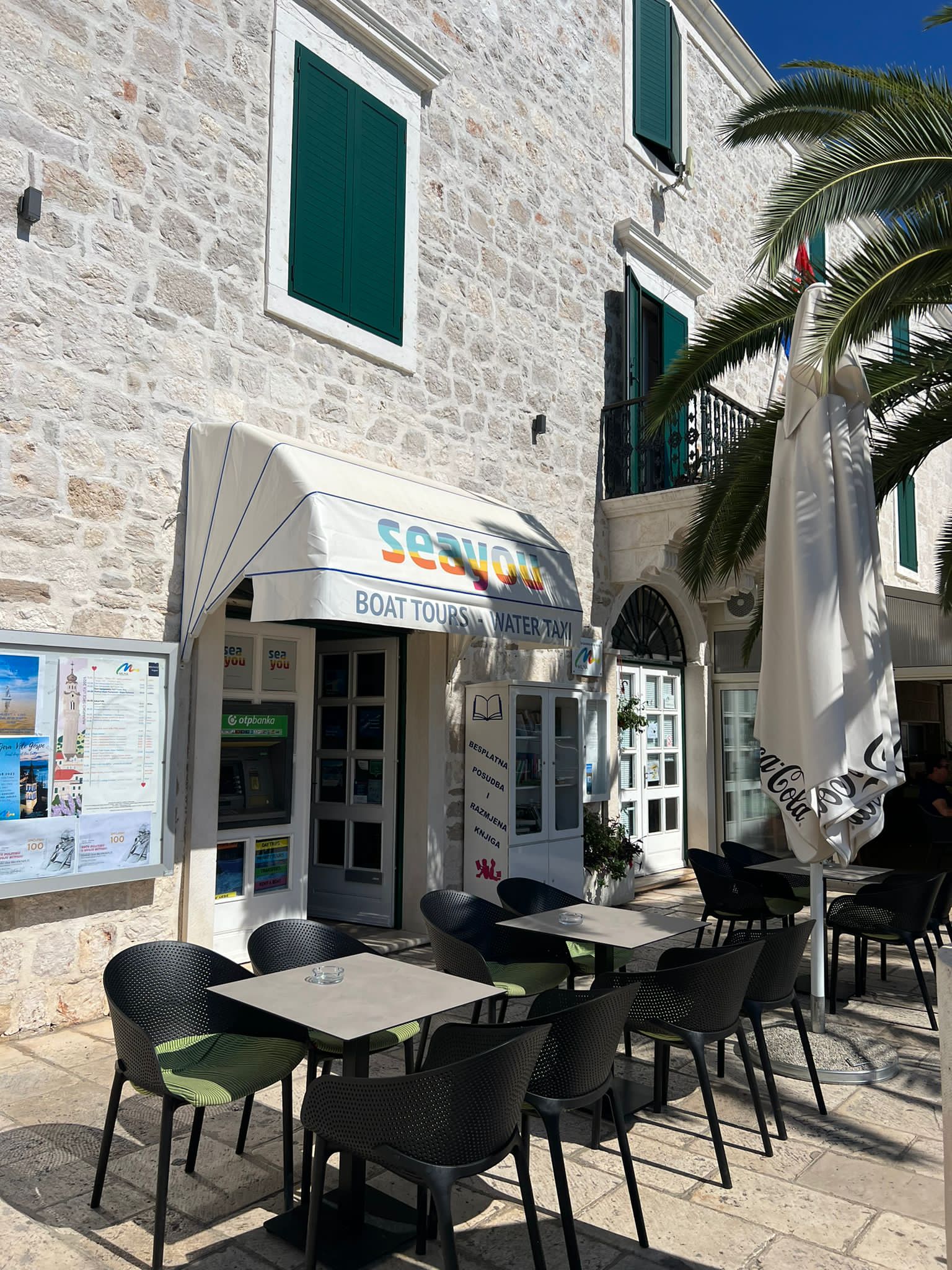 In front of Seayou agency in Milna on Brac island