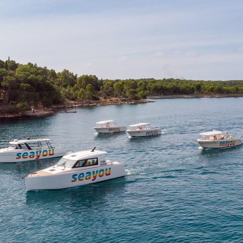 Water taxi Split Croatia SeaYou Seayou fleet of boats in Milna